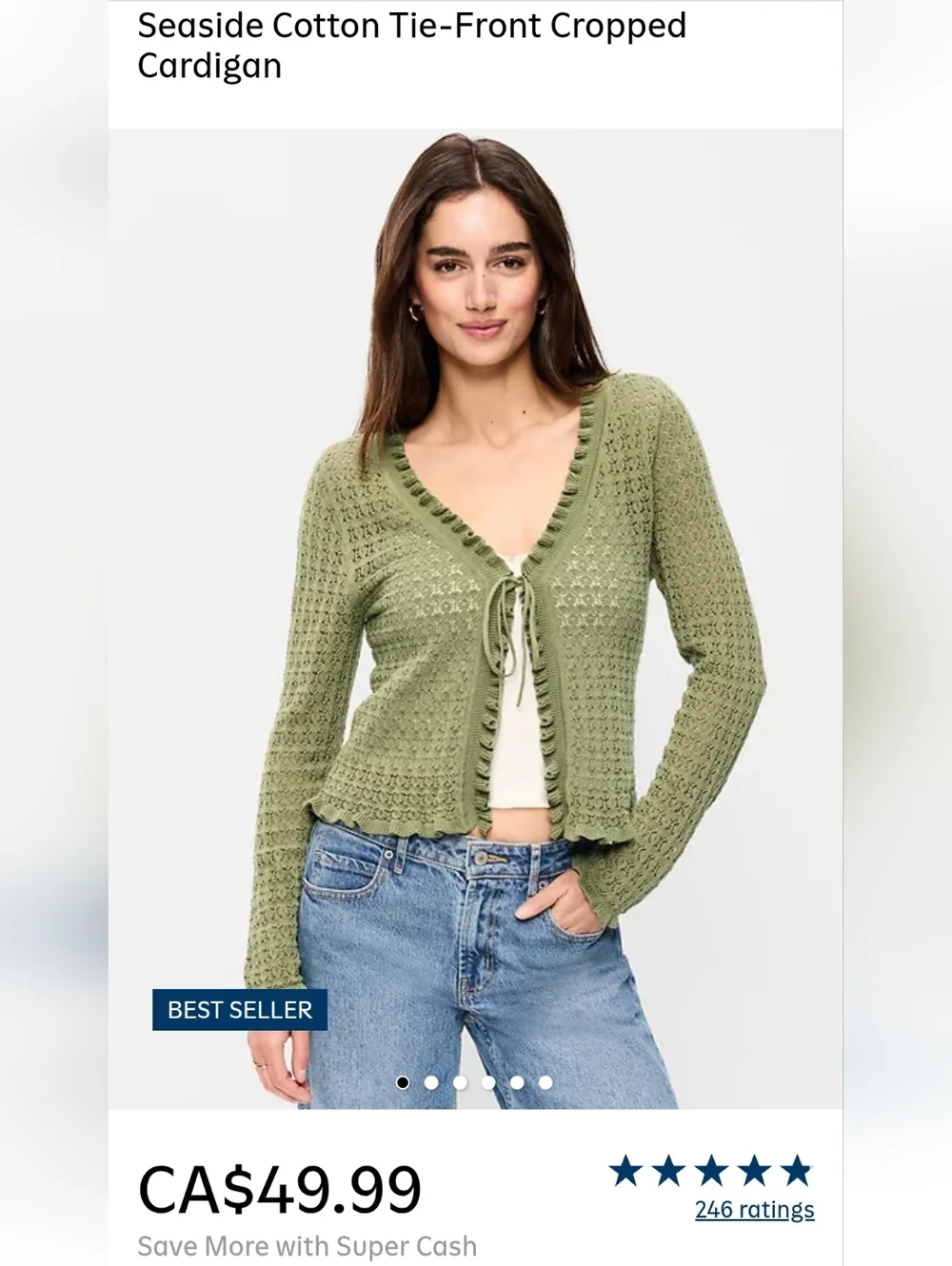 Old Navy Tie-front Cardigan Medium NWT - Picture 8 of 8